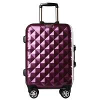 泊客行者 钻石切面系列拉杆箱 ABS+PC-721-20寸紫色银框