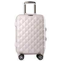 泊客行者 钻石切面系列拉杆箱 ABS+PC-721-20寸白色银框