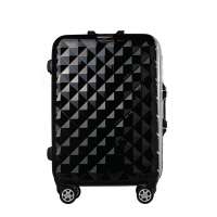 泊客行者 钻石切面系列拉杆箱 ABS+PC-721-24寸黑色银框