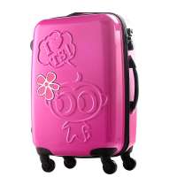 泊客行者 专享青春眼睛猴系列拉杆箱 ABS+PC-506-20寸桃红色