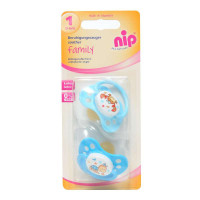 昵哺NIP 德国原装进口 乳胶安抚奶嘴家庭系列 0-6个月(颜色随机)