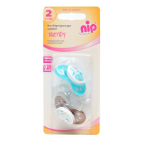 昵哺NIP安眠型奶嘴 硅胶安抚奶嘴 时尚系列5-18个月(颜色随机 德国原装进口)