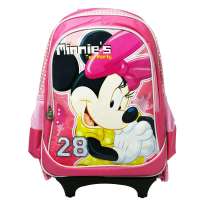 TRUECOLOR 真彩 M606155 迪士尼米妮学生书包/卡通拉杆书包 玫红色