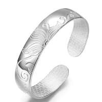 宝萃银楼S999千足银手镯 如花银手镯 银饰品手镯手环