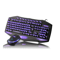 森松尼(Sunsonny)890三色背光烈焰游戏键鼠套装(黑)