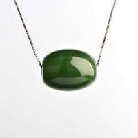 御灵珠宝 和田玉 碧玉路路通吊坠 万事如意 财运亨通 0102060400001