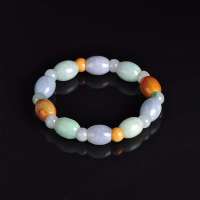 御灵珠宝 翡翠手链 三彩路路通 12mm 0204110312001