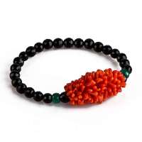 御灵珠宝 玛瑙红珊瑚手链 辟邪开运 心情明朗 11040600003
