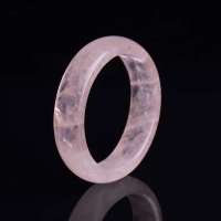 御灵珠宝 芙蓉石粉水晶手镯韩版宽尺寸全旺桃花 0303020200001