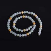 御灵珠宝 三彩翡翠圆珠项链 福禄寿8mm 0201110308001