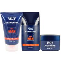 [苏宁超市]朗力福男士清爽3件套(净爽洁面乳100g+保湿爽肤水100ml+深层润肤霜50G)