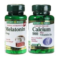 自然之宝健睡宝褪黑素片120片和液体钙120粒 改善睡眠强健骨骼组合