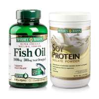 自然之宝大豆蛋白质粉455g+高纯深海鱼油100粒 组合