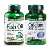 自然之宝液体钙120粒 高纯深海鱼油100粒 组合