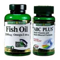 自然之宝 维矿全ABC Plus多维复合营养片60片和欧米伽-3深海鱼油软胶囊100粒