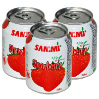 三蜜草莓果肉果汁饮料238ML*3