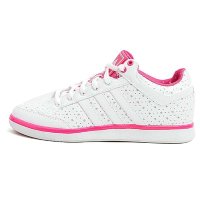 阿迪达斯 Adidas 女子经典舒适五角星冲孔低帮网球文化鞋-Q21237