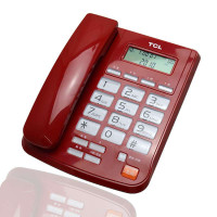 TCL 电话机HCD868(201)TSD 来电显示电话机 (红色)
