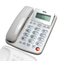 TCL 电话机HCD868(202)TSD 来电显示电话机 (雅致白)