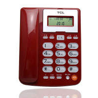 TCL 电话机HCD868(202)TSD 来电显示电话机 (红色)
