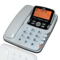 TCL 电话机HCD868(206)TSD 来电显示电话机 (珍珠白)