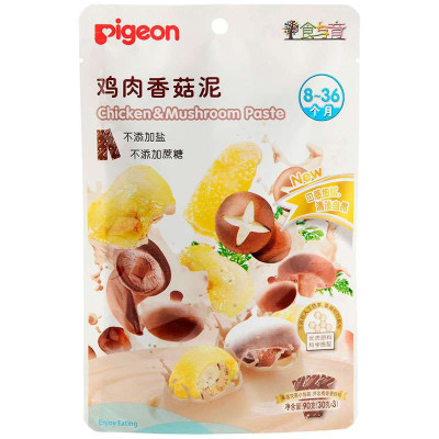 贝亲(Pigeon)鸡肉香菇泥(8-36个月适用)90g