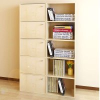 慧乐家鲁比克五层书柜组合套装(白枫木色)11136(11087-1+11055-1)