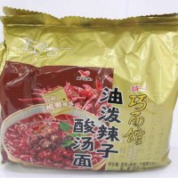 统一巧面馆巧面馆油泼辣子酸汤面116g*5袋