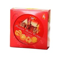 [猫诚食品]台湾进口饼干点心 Aji牛油曲奇饼干113.4g 红色铁盒 黄油曲奇