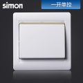 西蒙（simon）开关插座面板86型55雅白系列一开单控1个开关单开单控式开关