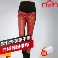 孕妇装 冬装羽绒裤 修身羽绒孕妇裤 羽绒托腹裤 孕妇 羽绒裤