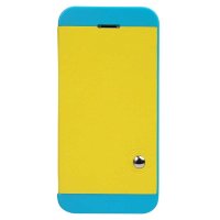 倍思 iPhone 5/5S 格调超贴合皮套 青/黄