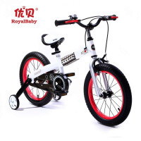 优贝儿童自行车12寸童车扣子车 宝宝生日礼物 春节礼品 85-105cm 男女宝宝都合适红色