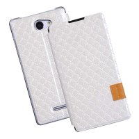 倍思 酷派7270 锦衣皮套 白色