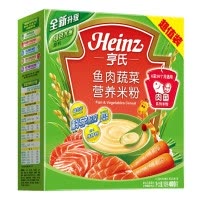 亨氏优惠装鱼肉蔬菜婴儿米粉400g盒装 7个月以上宝宝辅