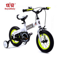 优贝儿童自行车14寸童车扣子车 宝宝生日礼物 95-120cm男女宝宝都合适 黄色
