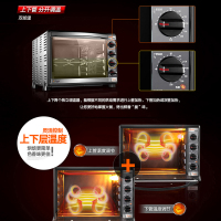 长帝(Changdi) 电烤箱 CKTF-52GS 52L 6管加热烤叉 热风 家用商用两相宜 全功能好烤箱 电烤炉