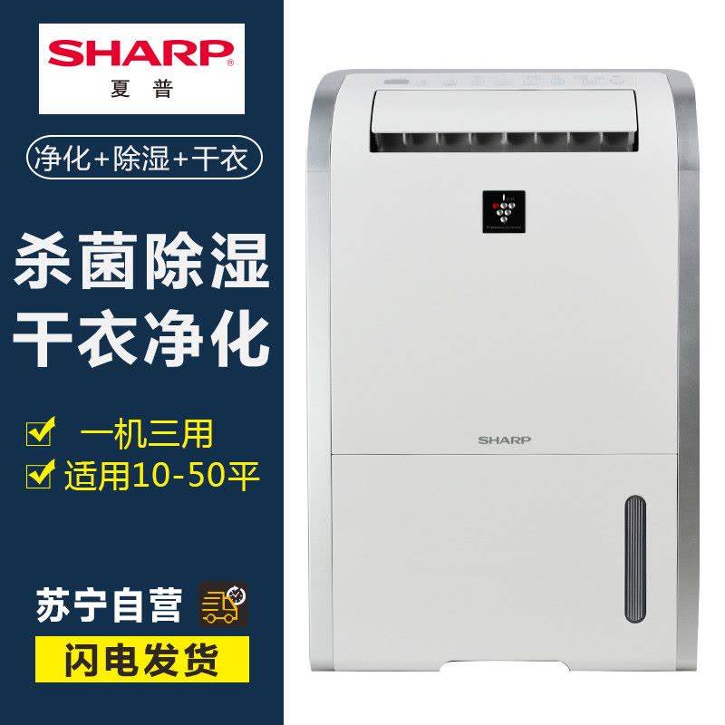 夏普(Sharp)除湿机 DW-D20HZ-W 家用节能静音抽湿机 卧室地下室净化杀菌吸湿器 干衣干燥抽湿器图片