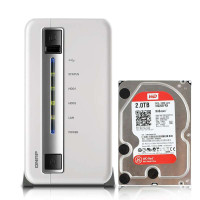 威联通(QNAP)两盘位网络存储 TS-212P NAS 已安装WD2T红盘