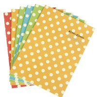 广博(GuangBo) HGB01003 尚氏泊kinbor 波点系列踏线本/软抄记事本 6本装 颜色随机