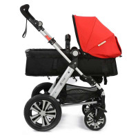 艾珈壹婴儿车高景观婴儿推车双向坐躺轻便折叠儿童车定制款SB-S011G红色