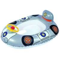 Bestway 0-2岁小汽车婴儿 游泳圈 叫叫方向盘 34045 银灰色