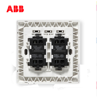 ABB开关插座 德逸雅白 双联/二位/双开/二开单控开关面板AE102