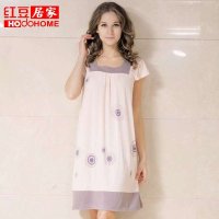 红豆居家 夏季短袖家居服棉莫代尔质感舒适蒲公英 睡衣/家居服 女睡裙 BJ810
