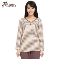 顶瓜瓜 情侣条纹全棉家居服睡衣套装