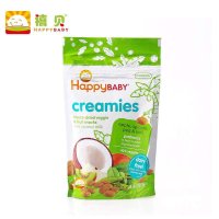 禧贝/happy baby椰奶溶溶豆 猕猴桃苹果味 28g 美国进口宝宝零食
