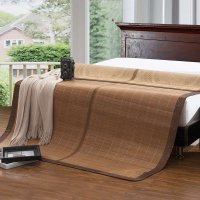 远梦家纺双人低碳超滑磨光竹+藤两用凉席120cm*195cm