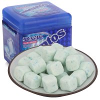 曼妥思 冻感粒方无糖口香糖瓶装薄荷味 46g