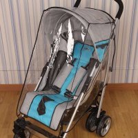 宜贝儿婴儿手推车雨罩加厚婴儿车防风防雨罩bb儿童伞车雨衣罩通用挡风罩