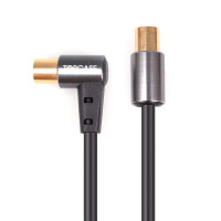 TOPCASE TC01 TV9.5有线电视同轴线 射频信号线 RF射频线 标准TV接头 黑色 1.5米